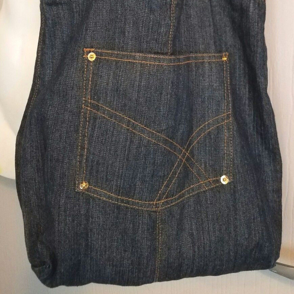 Denim Tote with front pocket
